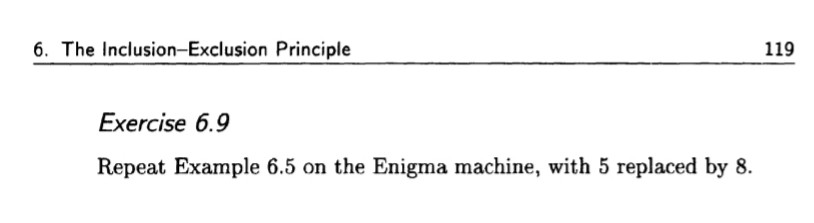 Solved 6. The Inclusion-Exclusion Principle 119 Exercise 6.9 | Chegg.com