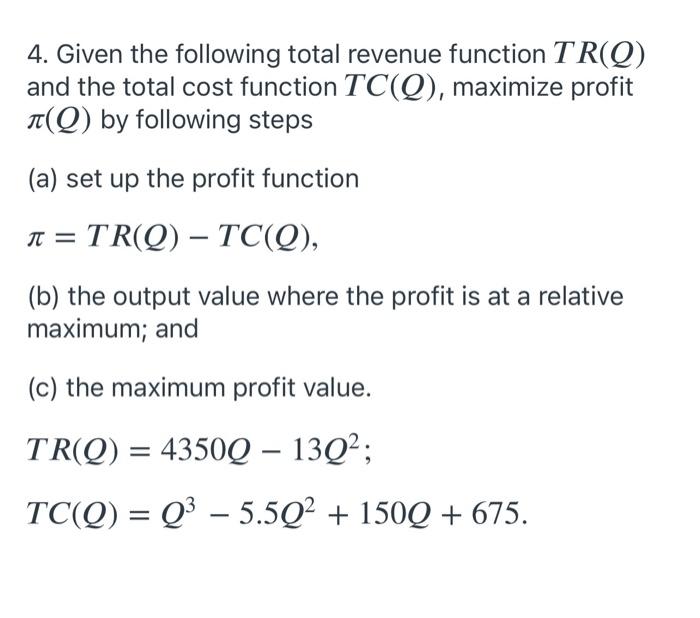 Solved It is referred to as the first order condition. 1. | Chegg.com