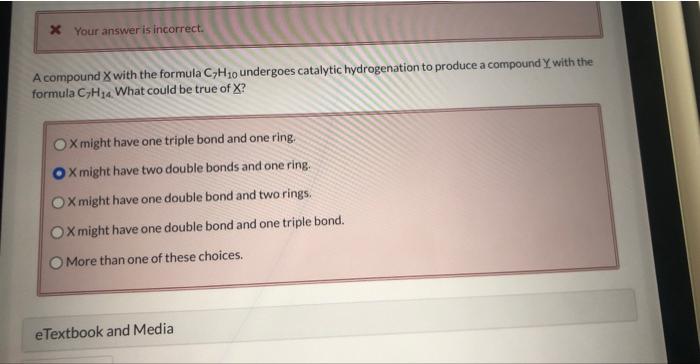 Solved A Compound X With The Formula C H Undergoes Chegg Com