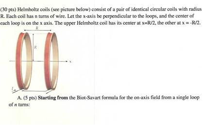 Helmholtz Coils (see Picture Below) Consist Of A Pair | Chegg.com