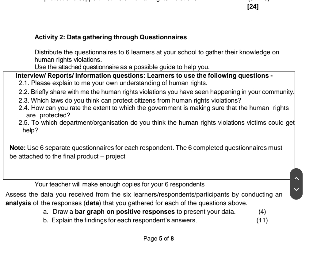 Solved [24]Activity 2: Data gathering through | Chegg.com