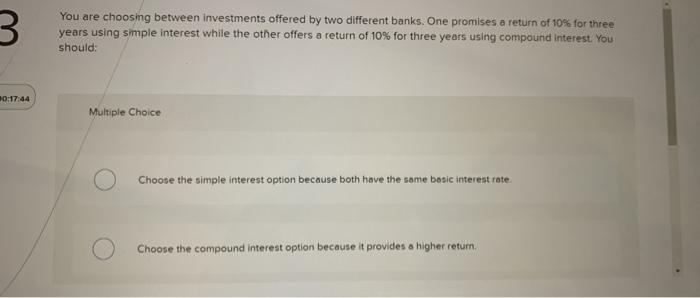 Solved 3 You are choosing between investments offered by two | Chegg.com