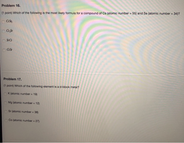 Solved Problem 16. (1 point) Which of the following is the | Chegg.com