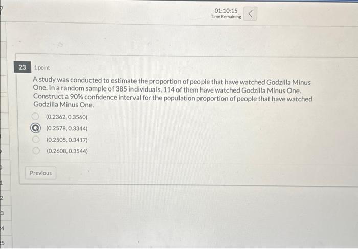 Solved 3 1 point A study was conducted to estimate the | Chegg.com