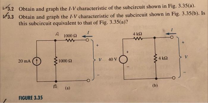 Solved 13.2 Obtain and graph the I-V characteristic of the | Chegg.com