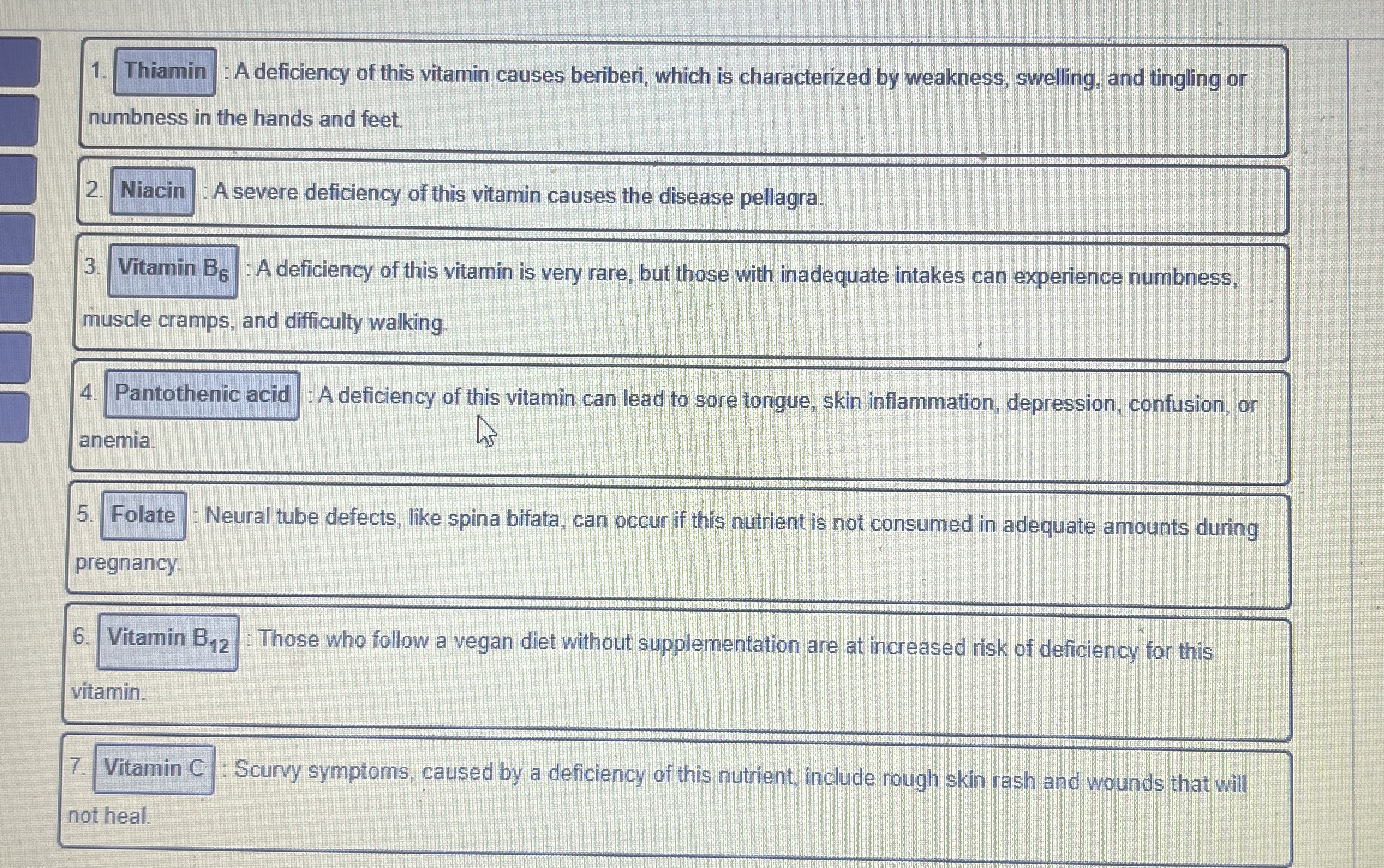 Solved ﻿A deficiency of this vitamin causes beriberi,
