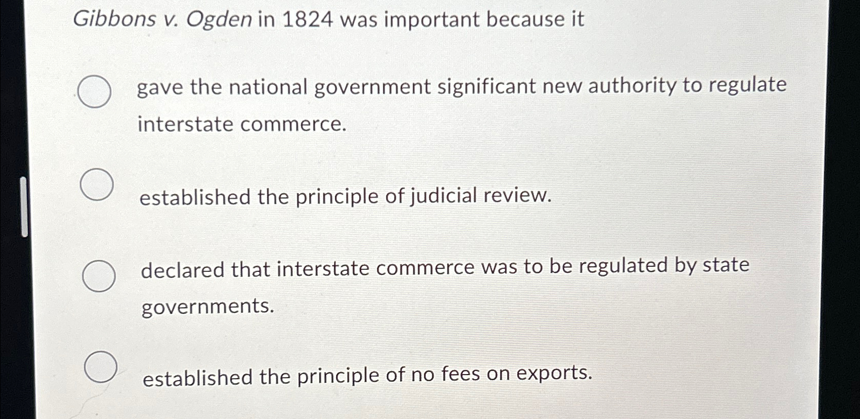 What did gibbons v ogden clearance establish