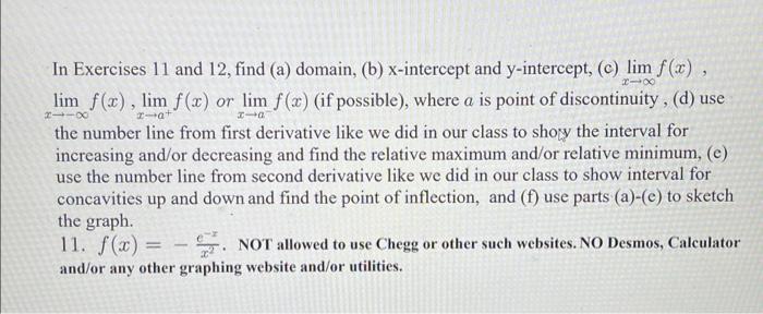 Solved In Exercises 11 And 12, Find (a) Domain, (b) | Chegg.com