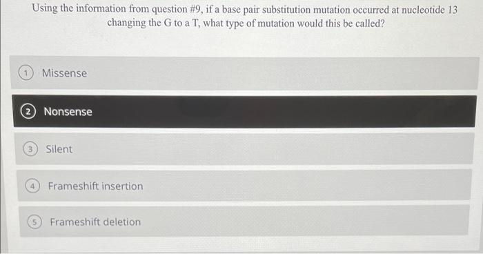 Solved Using the information from question #9, if a base | Chegg.com