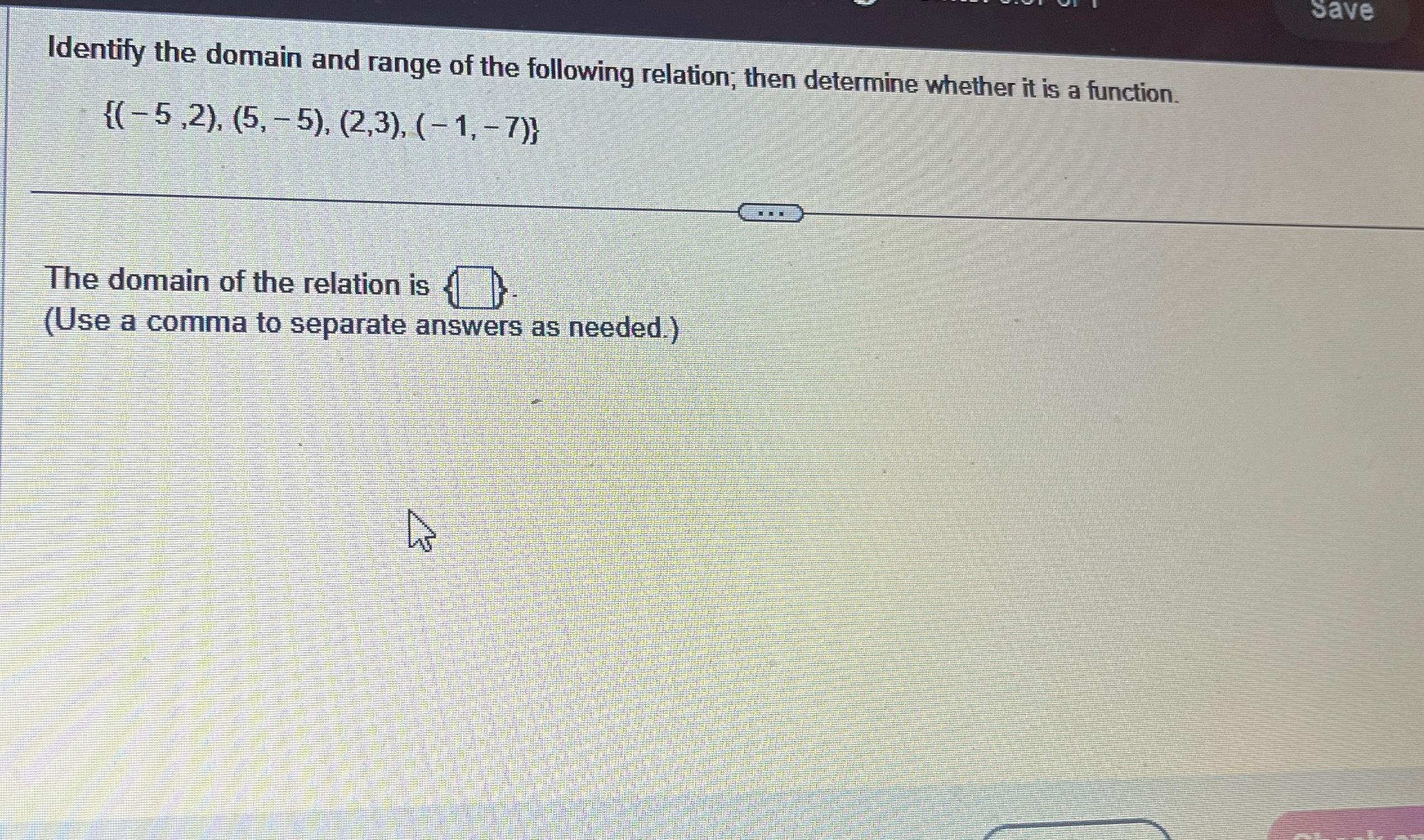 Solved Identify The Domain And Range Of The Following | Chegg.com