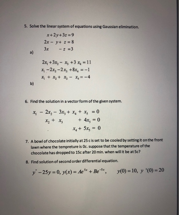 Solved 1 Solve The Given Bernouli S Differential Equations Chegg Com