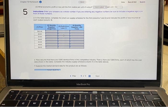 Solved Chapter 10 Homework Help Save & Exit Submit Assume | Chegg.com