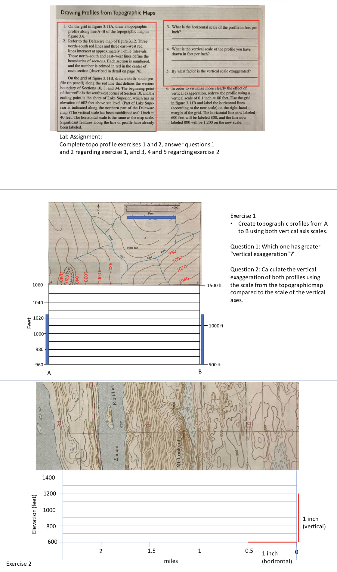 Solved Complete Topo Profile Exercises 1 ﻿and 2, ﻿answer | Chegg.com