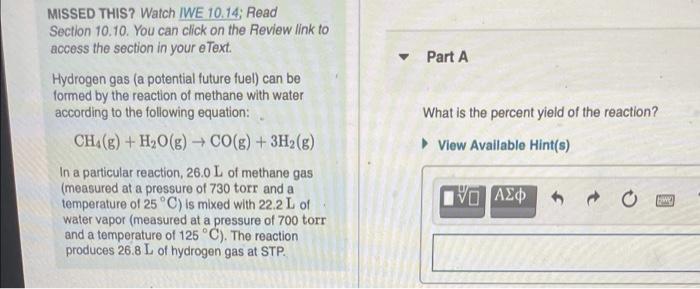 Solved Part A What Is The Percent Yield Of The Reaction? | Chegg.com