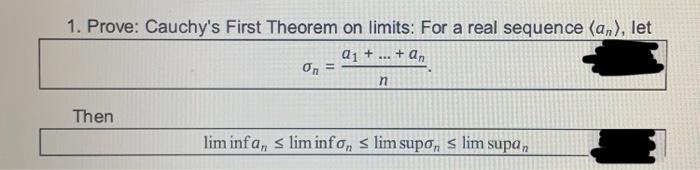 Solved This is a question from Real Analysis. Please write | Chegg.com