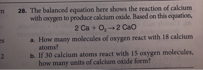 Calcium with deals oxygen