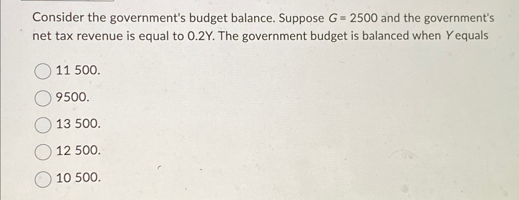 Solved Consider the government's budget balance. Suppose | Chegg.com