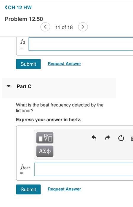 Solved Two Train Whistles, A And B, Each Have A Frequency | Chegg.com