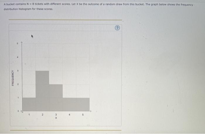 Solved A bucket contains N = 8 tickets with different | Chegg.com