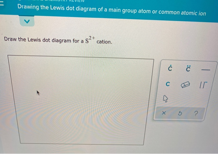 Solved NEVIC Drawing the Lewis dot diagram of a main group | Chegg.com