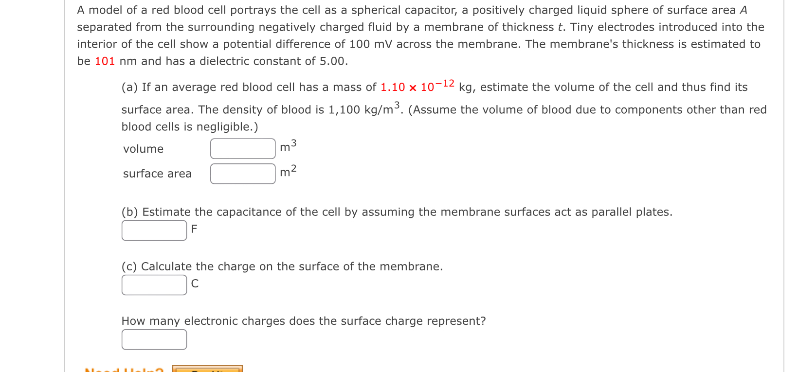 Solved A model of a red blood cell portrays the cell as a | Chegg.com