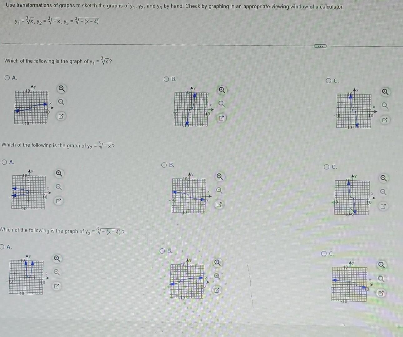 y 2 3x 1 y =- x 4 graph