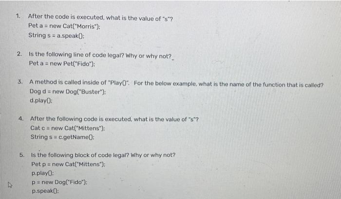 Solved 1. After the code is executed, what is the value of | Chegg.com