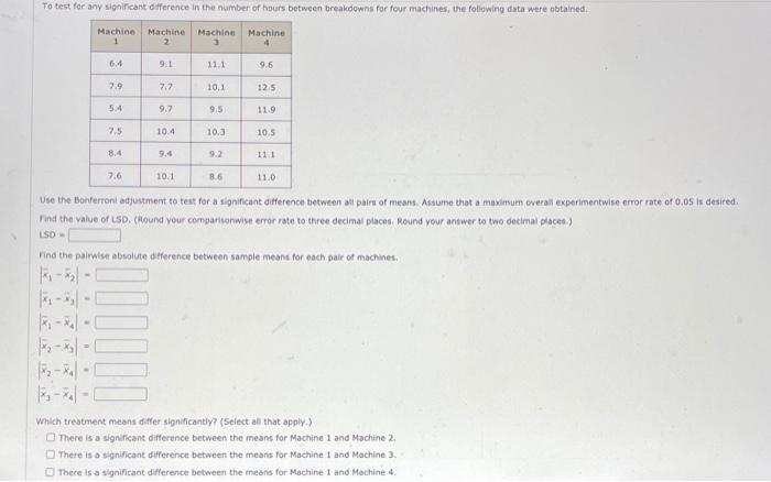 Solved To test for any significant difference in the number | Chegg.com