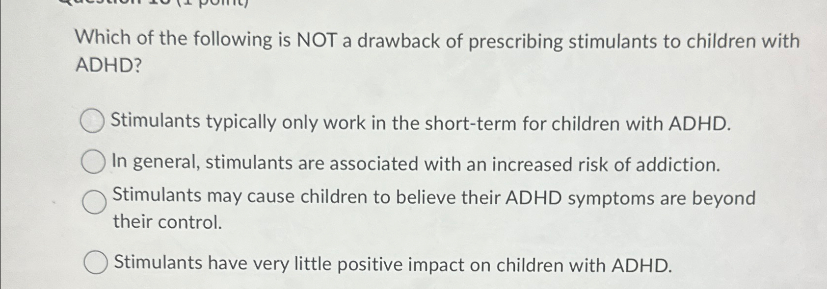 Solved Which of the following is NOT a drawback of