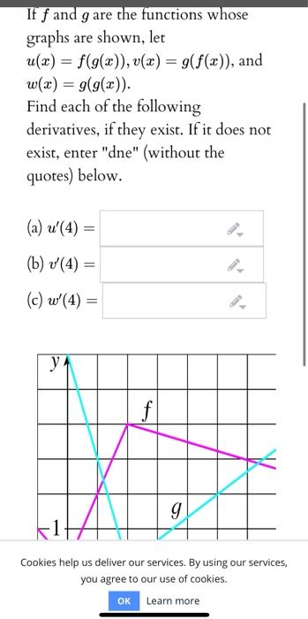 Solved If F And G Are The Functions Whose Graphs Are Show Chegg Com