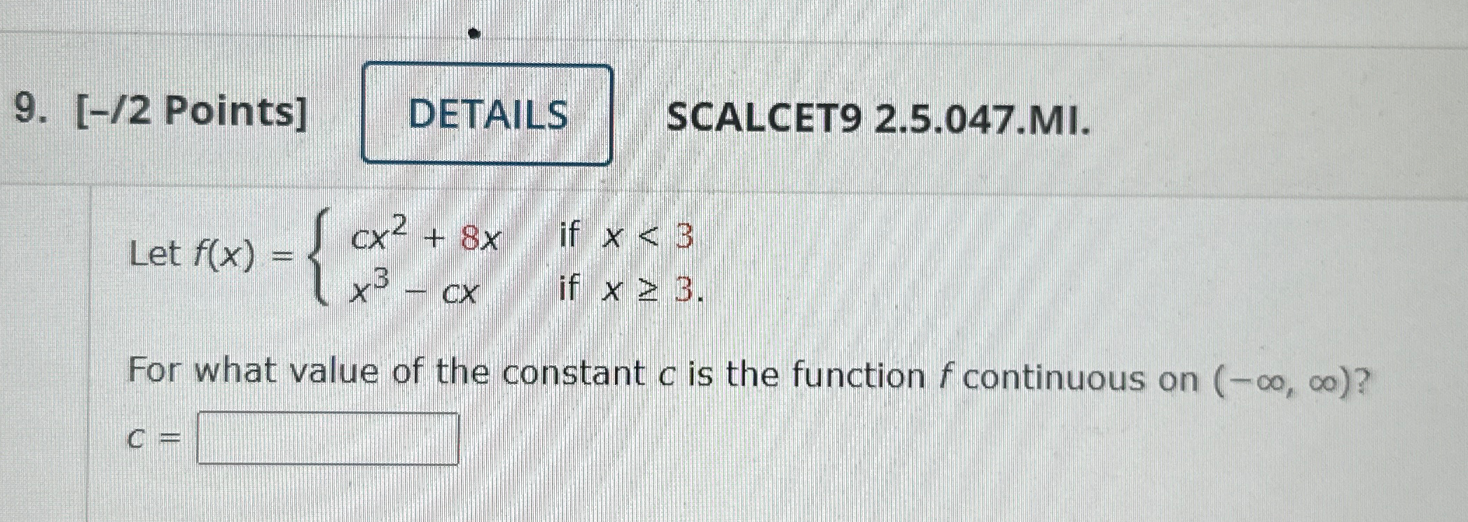 Solved Let F X {cx2 8x If X