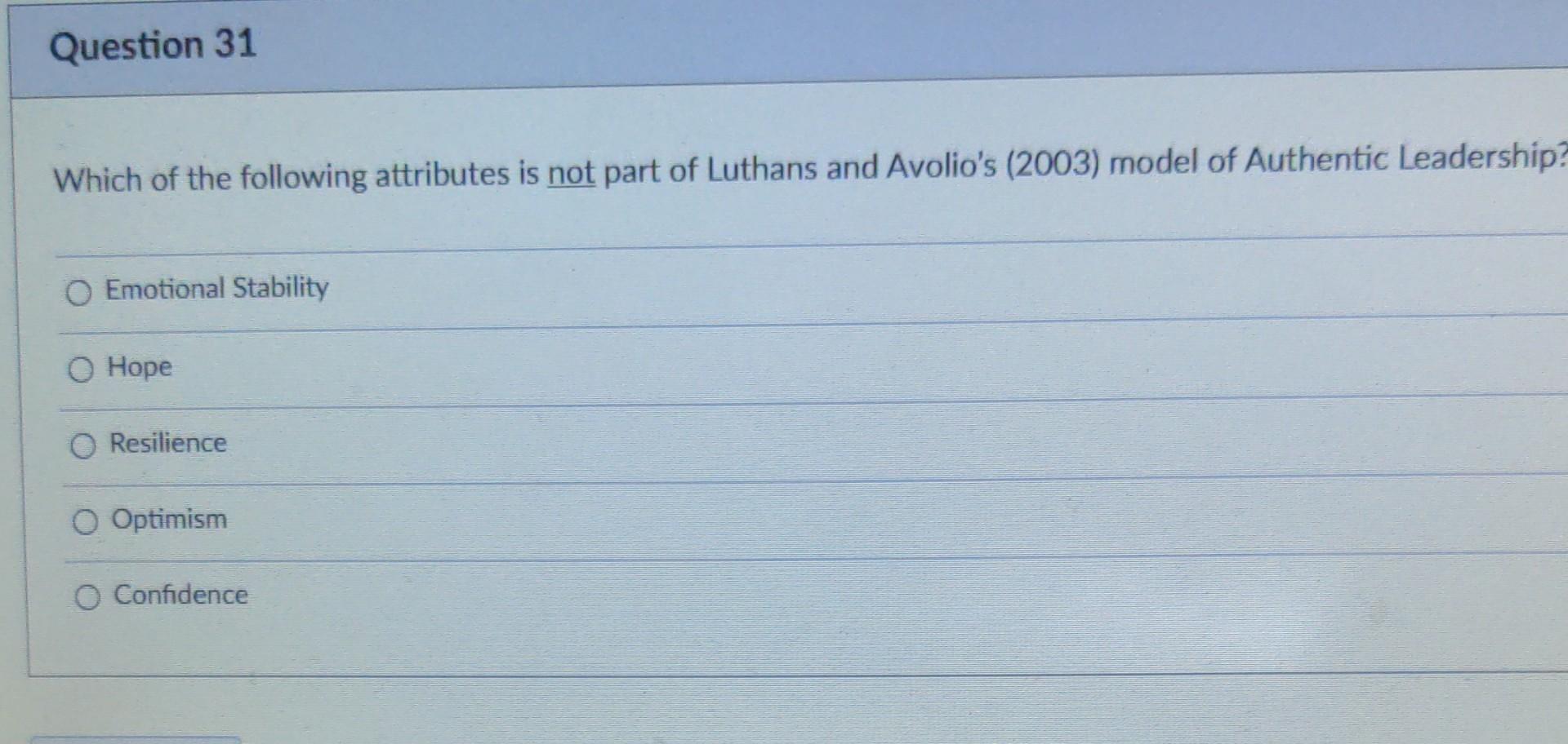 Solved Question 31 Which of the following attributes is not | Chegg.com