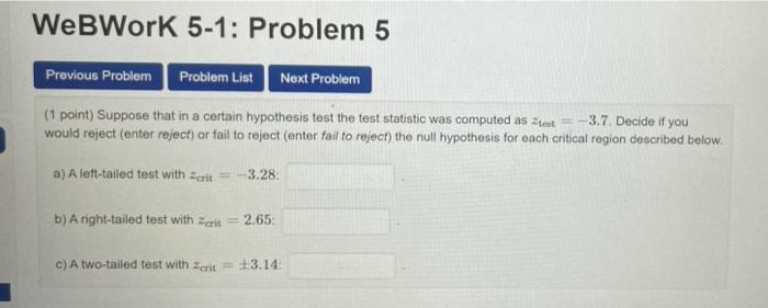 Solved WebWork 5-1: Problem 4 Previous Problem Problem List | Chegg.com