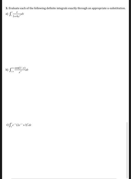 Solved In-class Activity Section 5.3: Integration by | Chegg.com