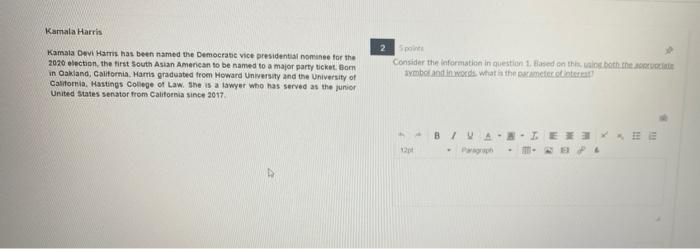 Solved Kamala Harris Kamala Devi Harris has been named the | Chegg.com