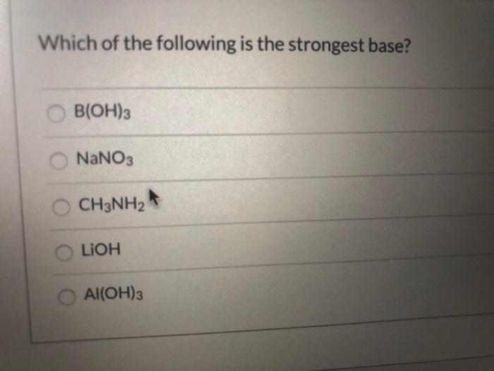 Solved The substance Ba(OH)2 is considered a weak Arrhenius | Chegg.com