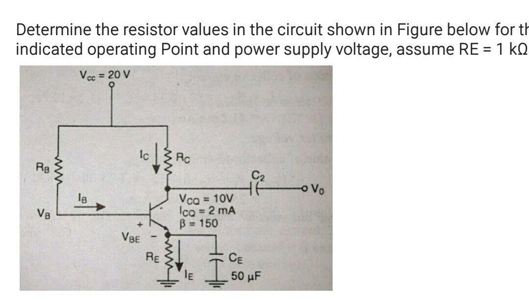 Solved Determine the resistor values in the circuit shown in