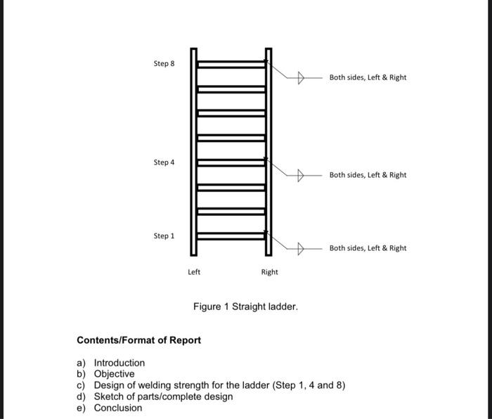 Solved Figure 1 Straight ladder. Contents/Format of Report | Chegg.com