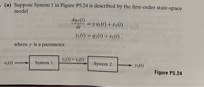 Solved A Suppose System 1 In Figure P5 24 Is Described Chegg Com