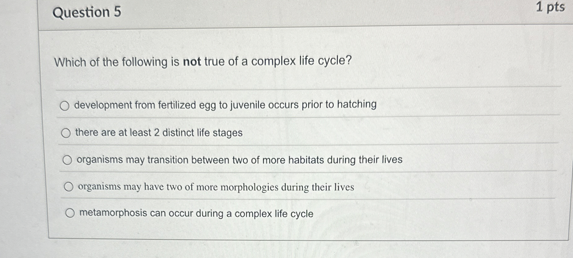 Solved Question 5Which of the following is not true of a