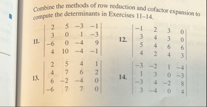 Solved ONLY #11 ﻿PLEASECombine the methods of row reduction | Chegg.com