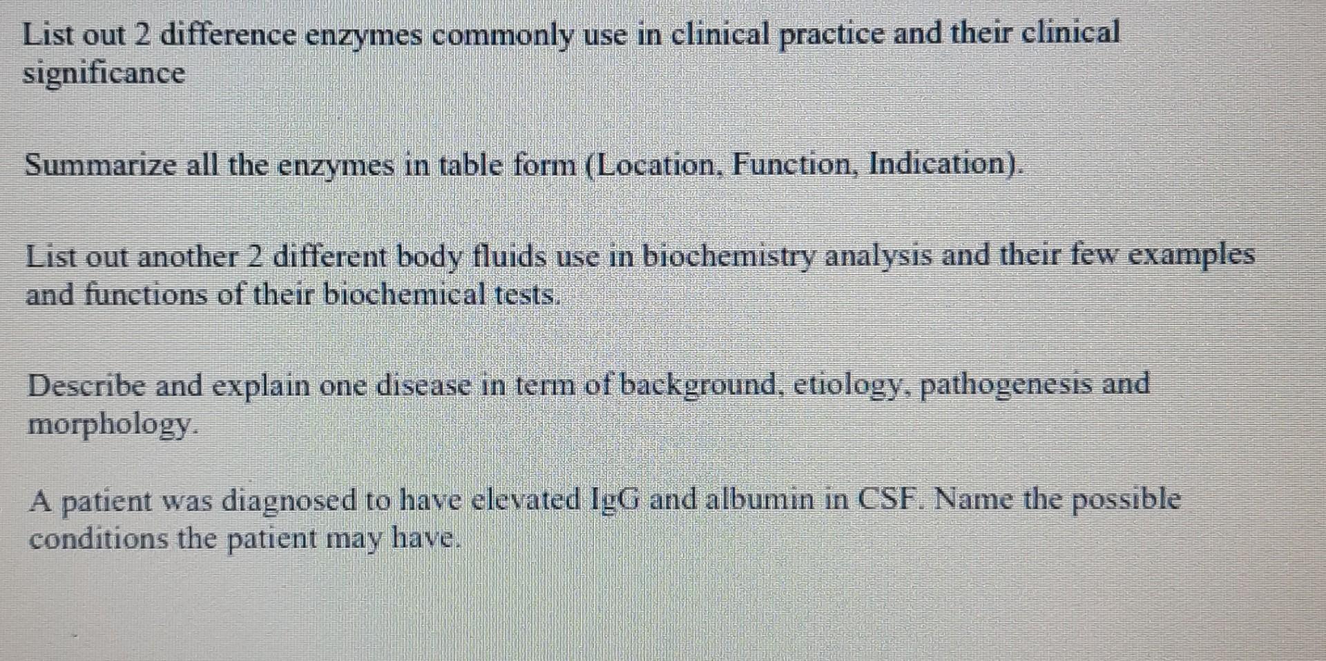clinical importance of enzymes