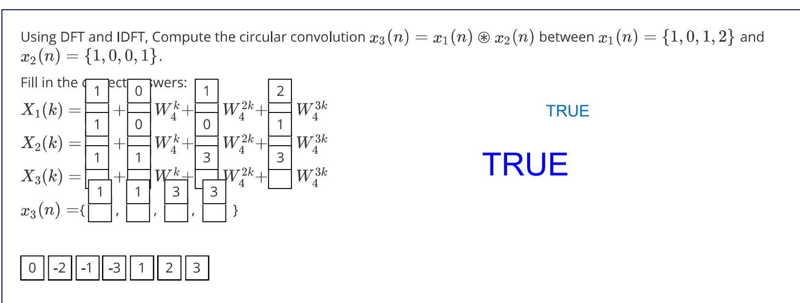 Using DFT ﻿and IDFT, Compute the circular convolution | Chegg.com