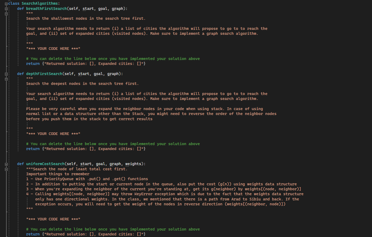Solved python please, need the "your code here" for the | Chegg.com