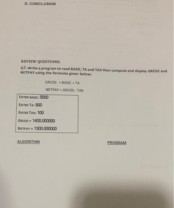 Solved Q1. Write a program to read any two decimal numbers | Chegg.com