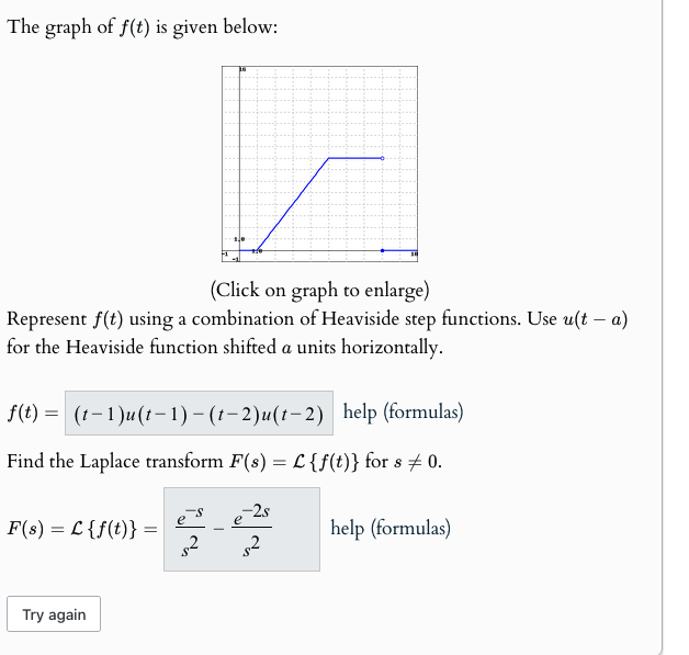 Solved f(t) ﻿The graph of f(t) is ﻿given below:(Click on | Chegg.com