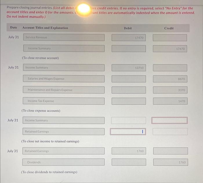 Solved The statement for the Cheyenne Golf Club inc.