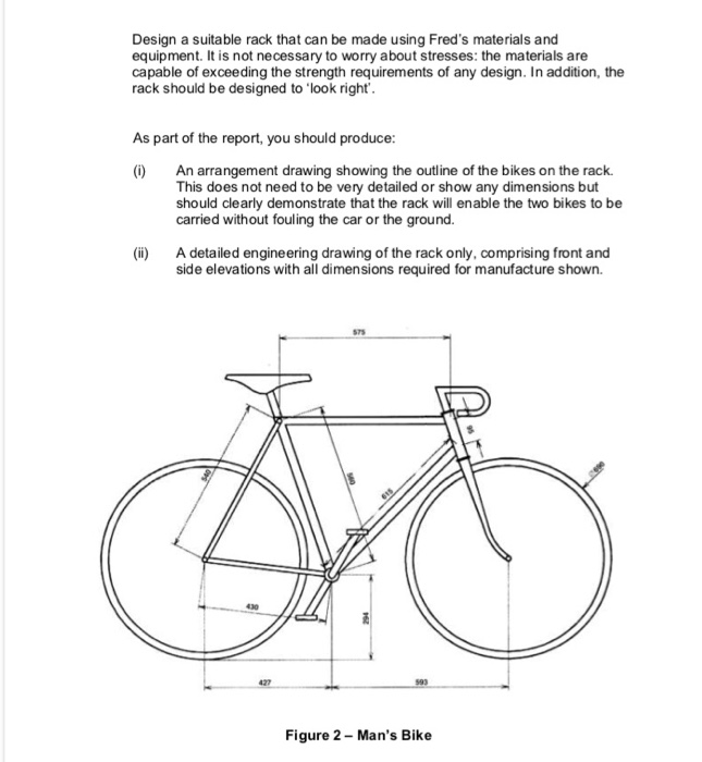 (a) Bicycle Rack When a full design specification was | Chegg.com