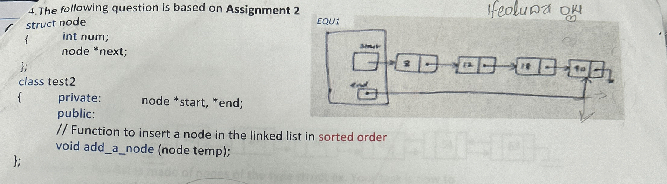 Solved // ﻿Function to insert a node in the linked list in | Chegg.com