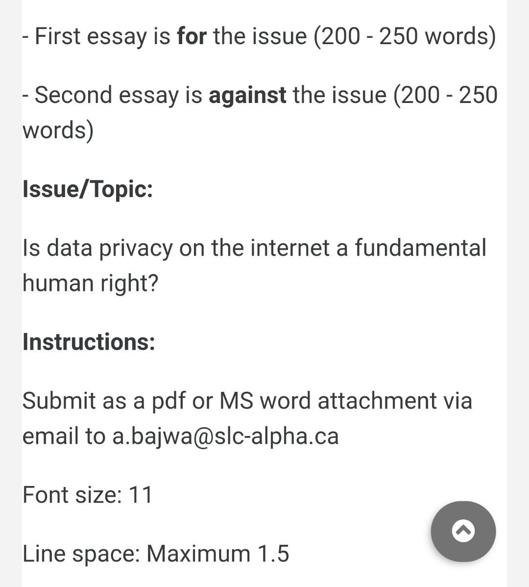 Solved First Essay Is For The Issue 0 250 Words Chegg Com